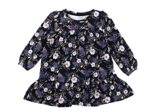 Name It kjole dark sapphire blomster